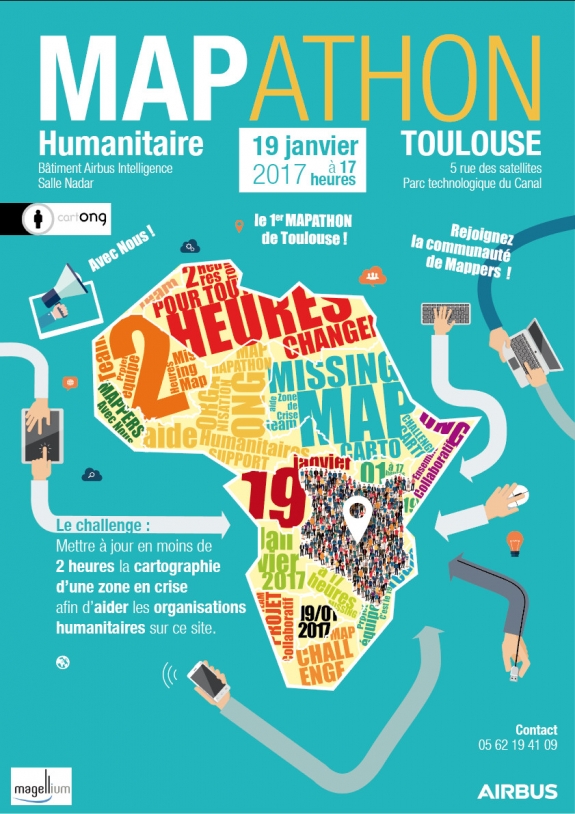 Affiche du Mapathon de Toulouse - janvier 2017